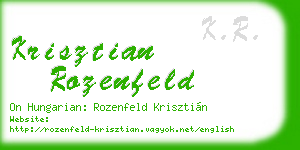 krisztian rozenfeld business card